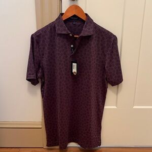 Peter Millar Men's Dark Plum Fordham Performance Jersey Polo